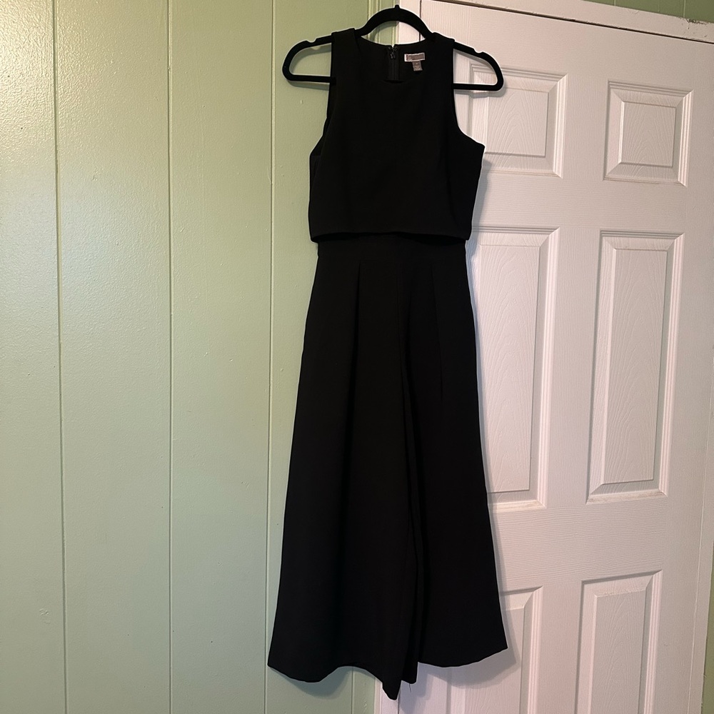 Chelsea28 Black Midi Jumpsuit with Pockets